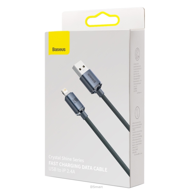 Kabel USB Baseus Crystal Shine USB iP 1,2m czarny