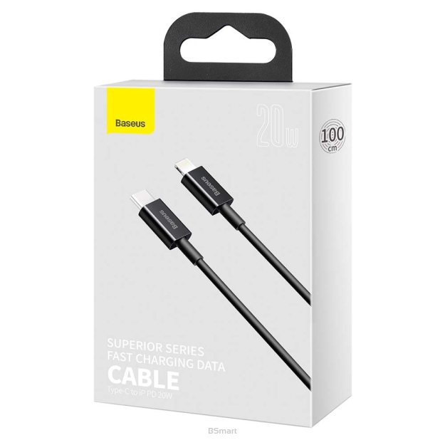 Kabel Baseus superior PD 1m C-Ligthning czarny