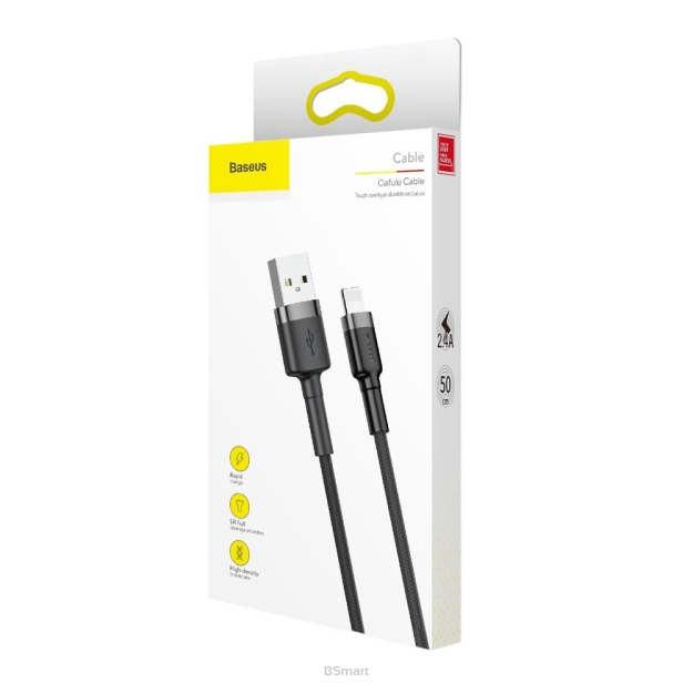 Kabel USB-iP Baseus CATKLF-AG1  2,4A  0,5m black